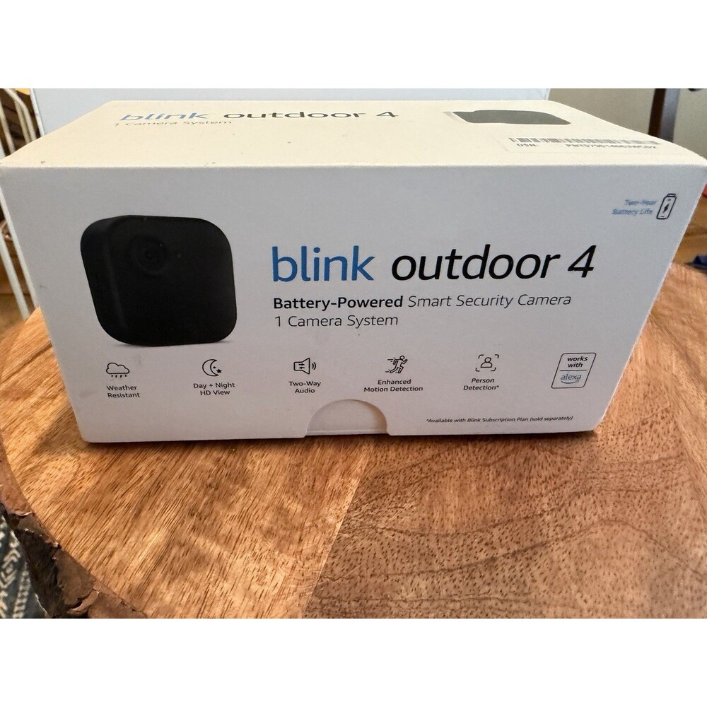 Blink Outdoor 4 Wireless Battery-Powered 1080p HD Security Camera, Alexa, 1 Pack